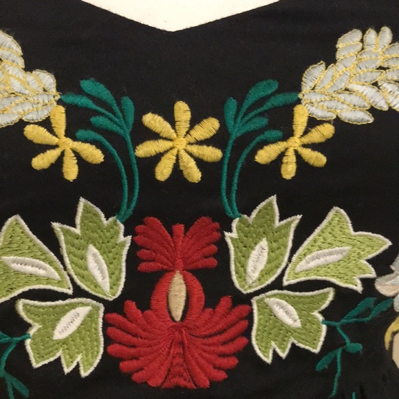 Anthro - Two of Us - strapless top with embroidery; side zipper - size 6 - Picture 2 of 10